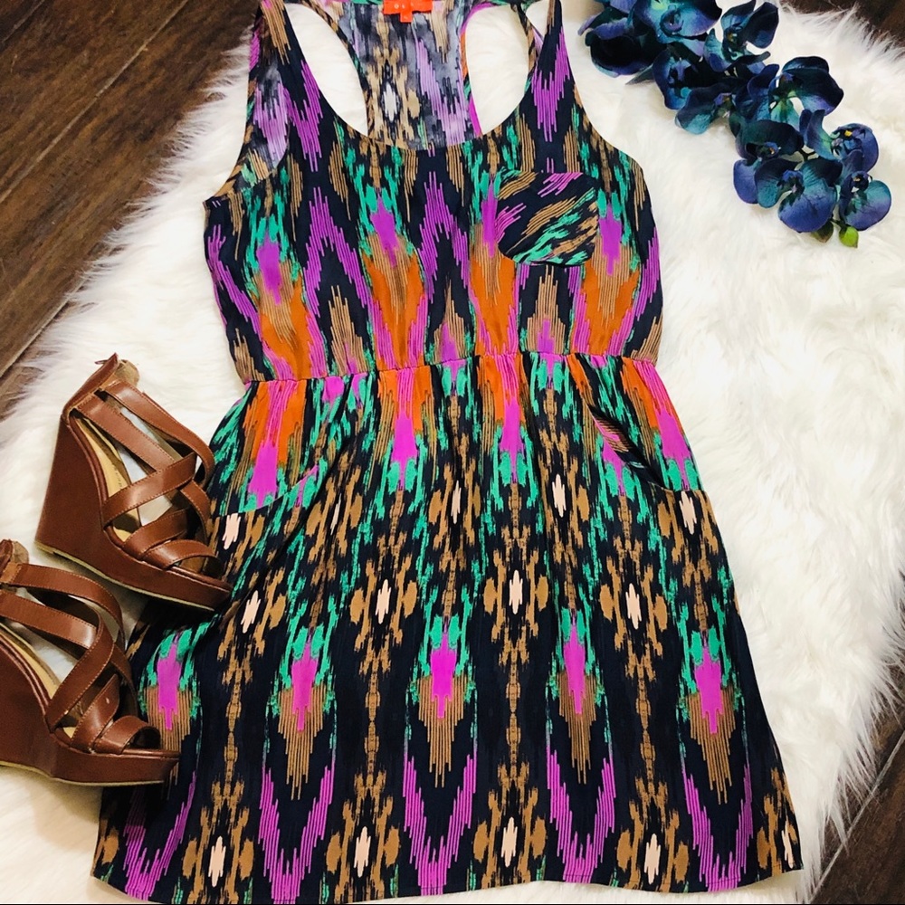 Glam Silk Racerback Dress Size Large